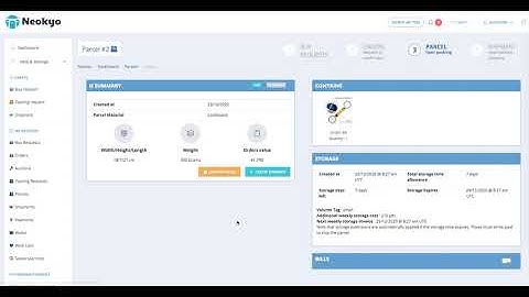 How to unpack a parcel on Neokyo