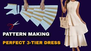 The Pattern Behind This Beautiful 3-Tier Shirt Dress | Pattern Making Tutorial