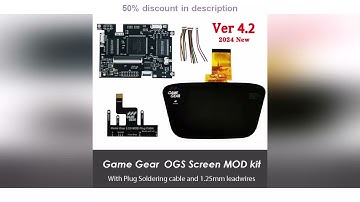 Latest Products You Must Know! 2024 IPS V4.2 Pre-laminated OGS Screen MOD Kits For SEGA Game Gea