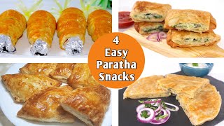 4 Easy Paratha Snacks || Neherin's Food Blog #Shorts #youtubeshorts