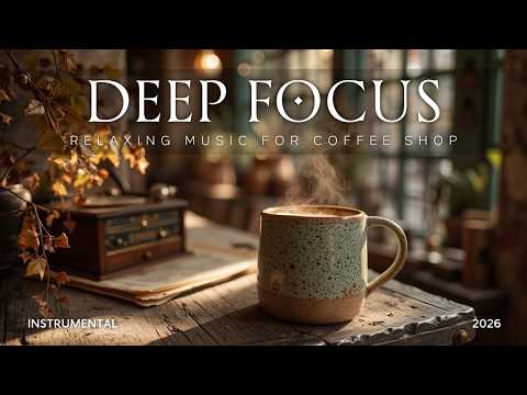 Acoustic Guitar Instrumental For Deep Focus And Relaxing Study Time In A Cozy Coffee Shop Ambience