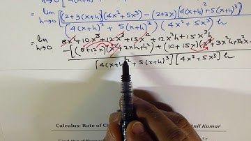 Derivatives with Difference Quotients (2 + 3x)/(4x^2 + 5x^3)  Rational Function