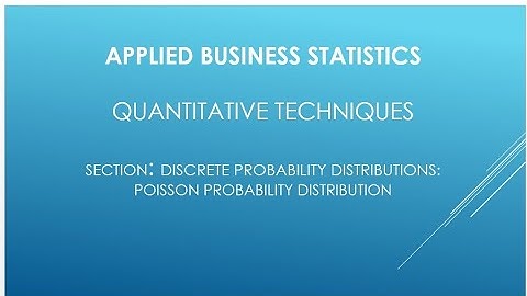 Poisson Probability Distribution