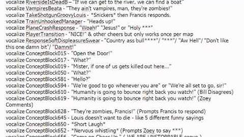 Left 4 Dead Voice Commands