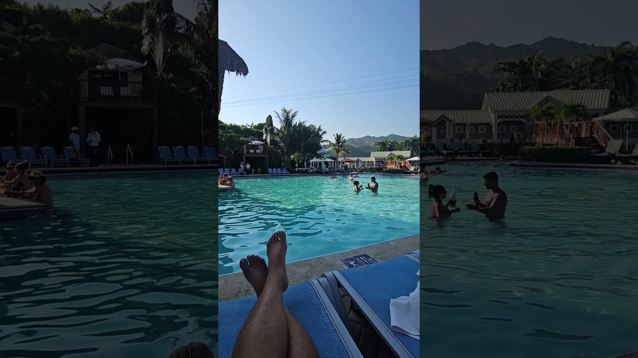 Poolside chillin in the Caribbean. 