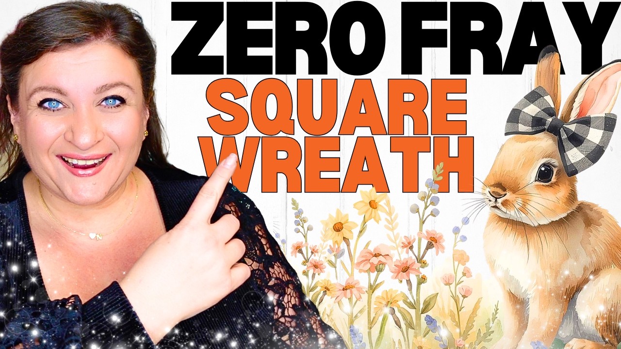 DIY Zero Fray Deco Mesh Wreath | Square Wreath Frame Tutorial
