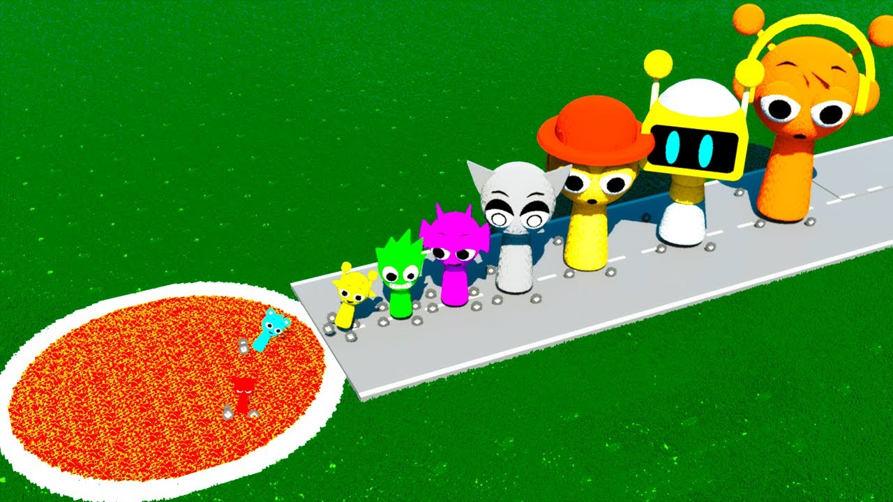 Big & Small SPRUNKI vs GIANT LAVA PITS | Teardown