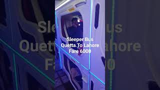 Sleeper Bus Quetta To Lahore Fare 6000