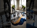 Kitchen Room Renovation With Epoxy Floor  #renovation #shorts