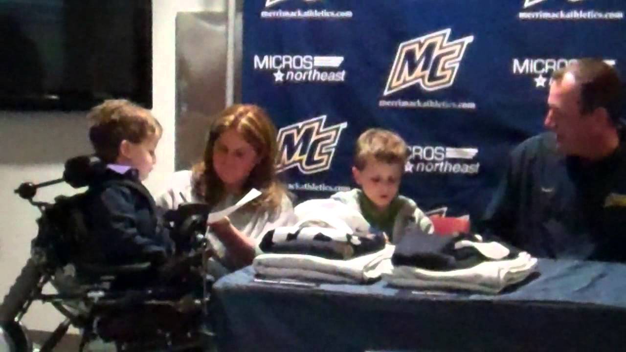 Merrimack men's lacrosse teams up with Team Impact YouTube