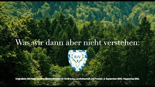 Der Bayerische Jagdverband (BJV) präsentiert Aussagen von Michaela Kaniber zu "Wald vor Wild"