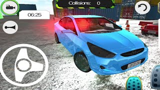 Direksiyonu Mavi Hyundai Accent Blue Park Etme Oyunu - ArabaMatik: Car Parking Simulator Android screenshot 5