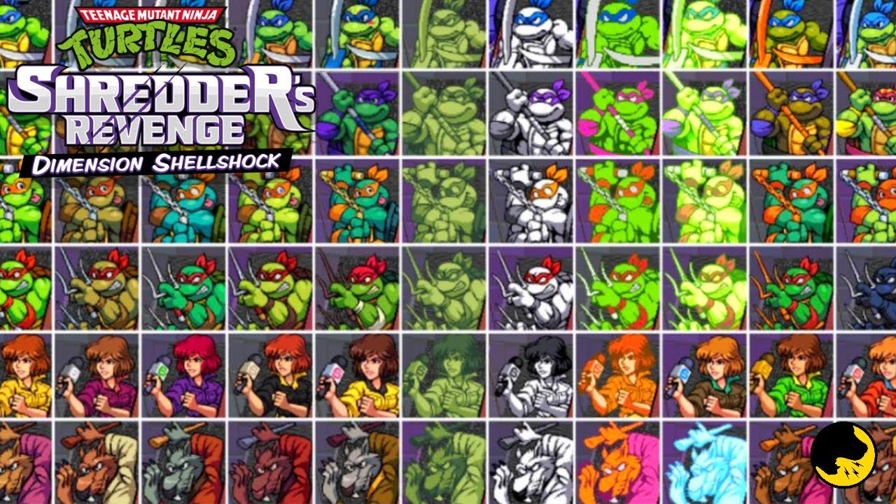 Every Color Palette In Teenage Mutant Ninja Turtles Shredder s Revenge Every Color Palette In Teenage Mutant Ninja Turtles Shredder s Revenge