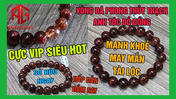 Vòng Đá Thạch Anh Tóc Đỏ Phong Thủy - Siêu Vip Đẳng Cấp - Xem Là Mê - Đeo Bao Phê - Bổng Đá Quý