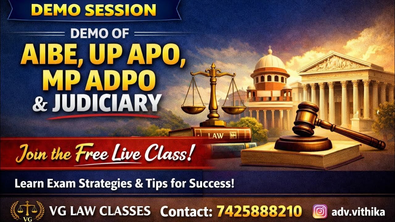 Law Aspirants Must Join! | FREE Demo Class for AIBE, APO & Judiciary
