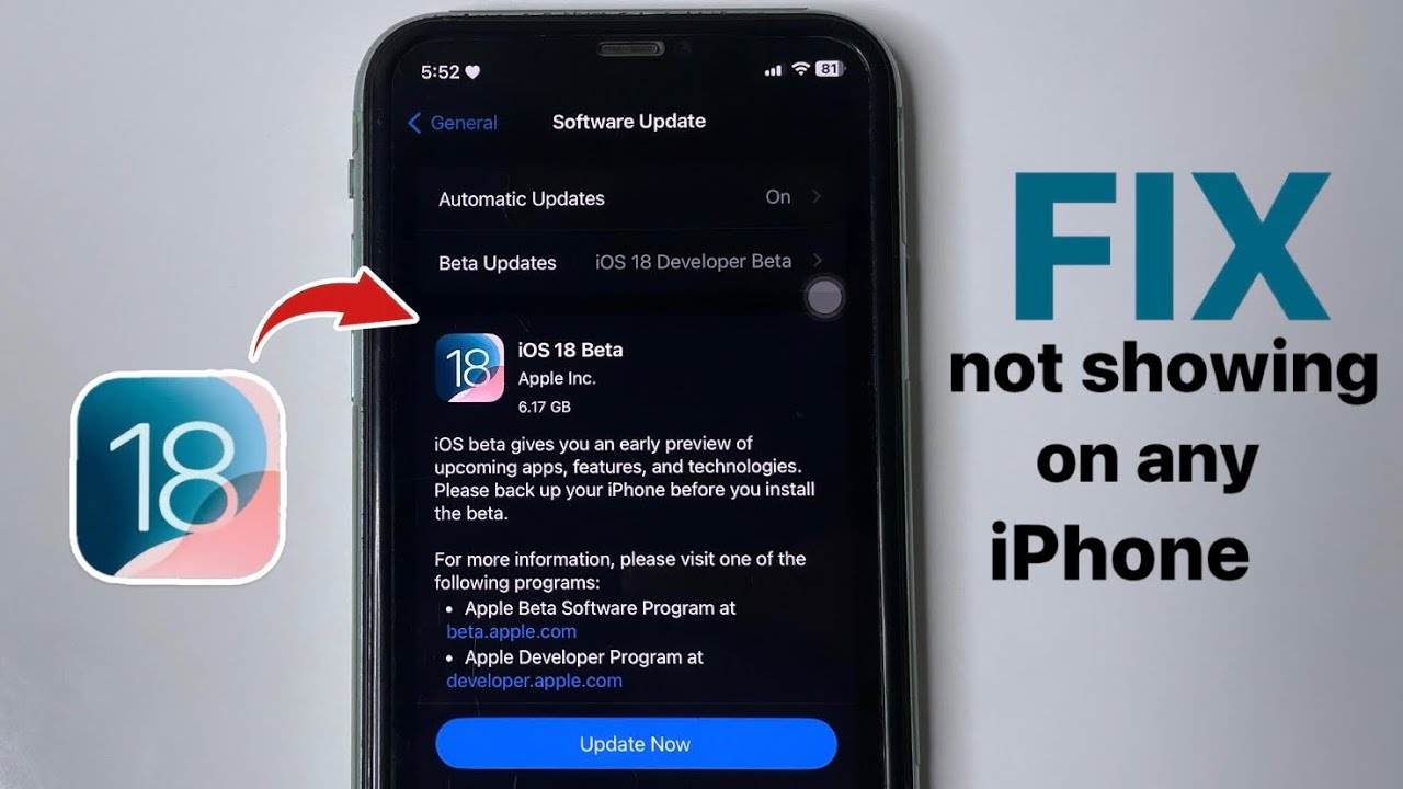 iOS 18 Not Showing iPhone || How to install iOS 18 on any iPhone - YouTube
