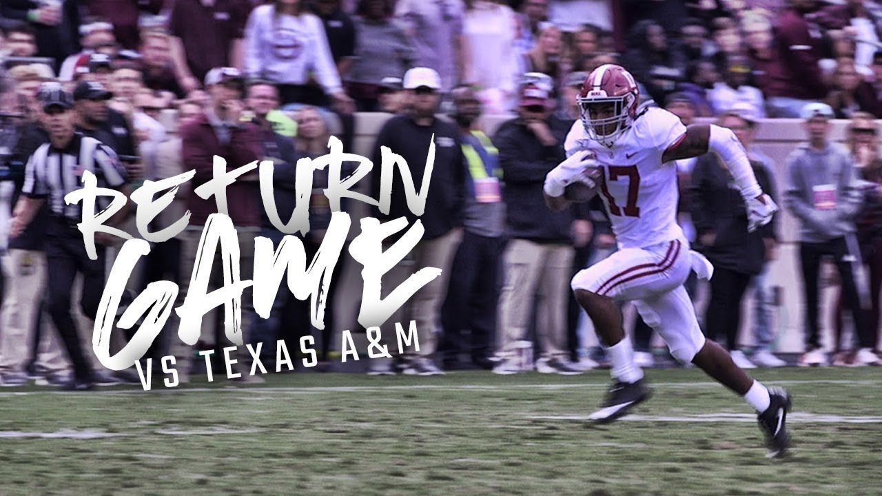 Alabama return game explodes vs Texas A&M YouTube