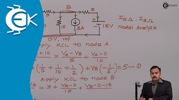 Problem no.2 on Nodal Analysis in Basic Electrical Engineering