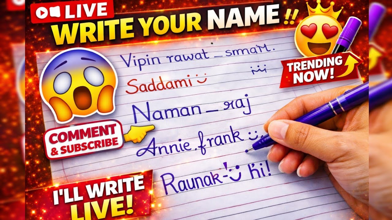 LIVE 🔴 Comment Your Name | Stylish Calligraphy Names Writing 💞✨💞