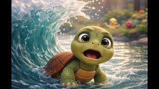 Tiny Turtle was afraid of Big Wave l Full Screen Video Version