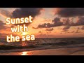 Beautiful sunset with sea waves