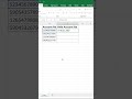 Excel tricks | Excel secret hacks #shorts #youtubeshorts #excel #exceltips