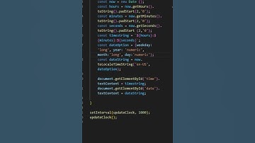 Create Simple Digital Clock | HTML, CSS and JavaScript  #htmlcssjavascripttutorial
