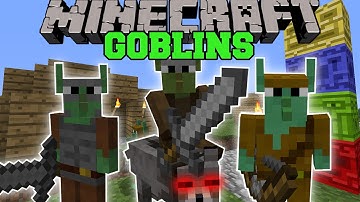 Minecraft: GOBLIN MOD (GOBLIN VILLAGES AND EPIC WEAPONS!) Mod Showcase