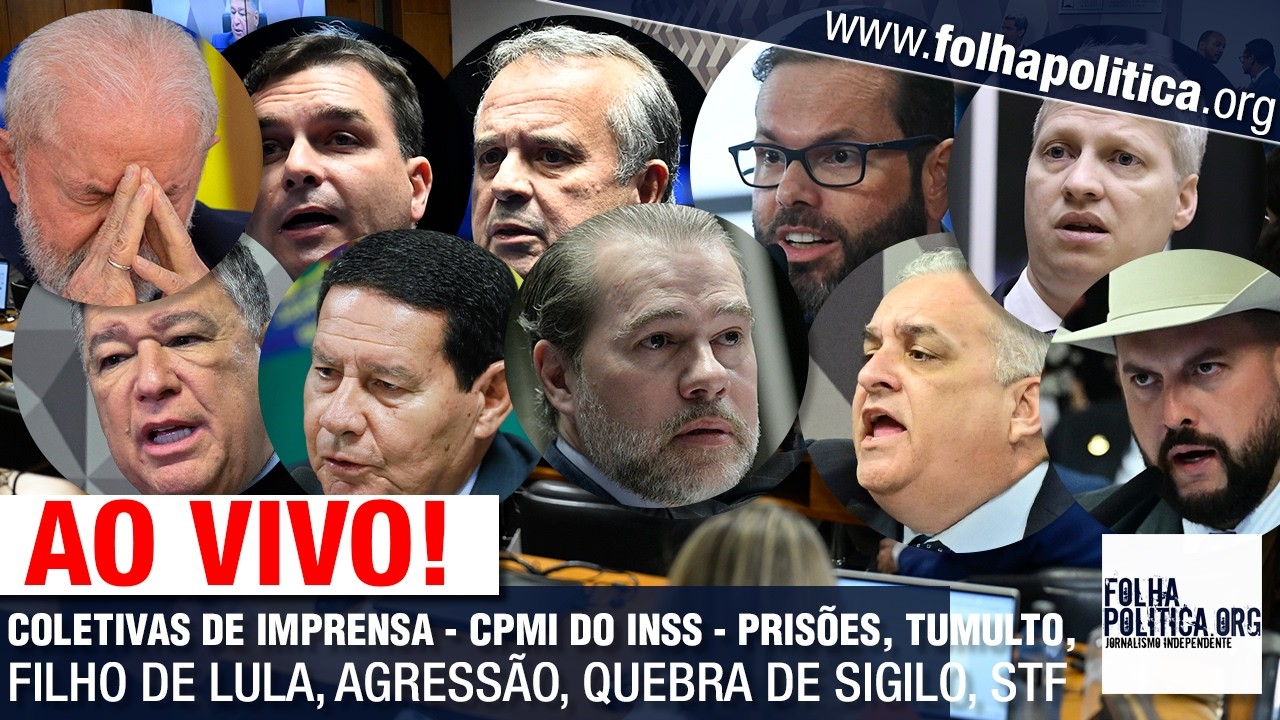 COLETIVAS DE IMPRENSA - CPMI DO INSS - PRISÕES, TUMULTO, FILHO DE LULA ...