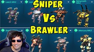 SNIPER VS BRAWLER - 2 Hangars Compared Mk2 Gameplay War Robots Live WR screenshot 5