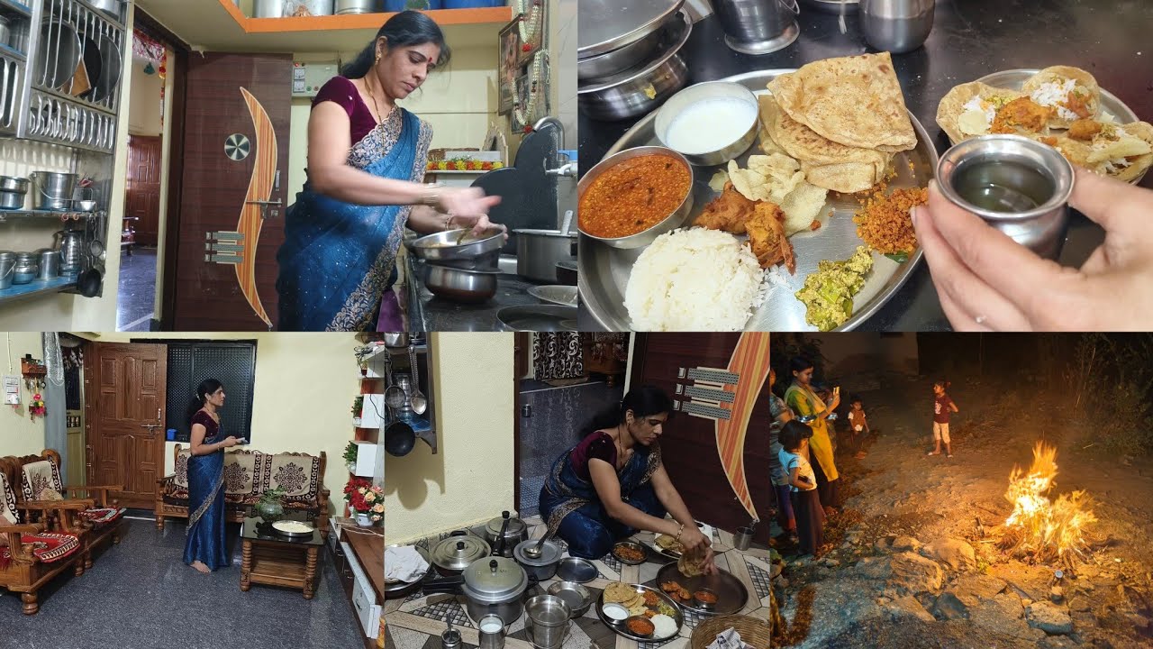 #होळी स्पेशल🤗पुरणपोळी🍱थाळी कटाची😋आमटी भाजीपाला पुरणपोळी या🥰सगळेजण जेवण करायला