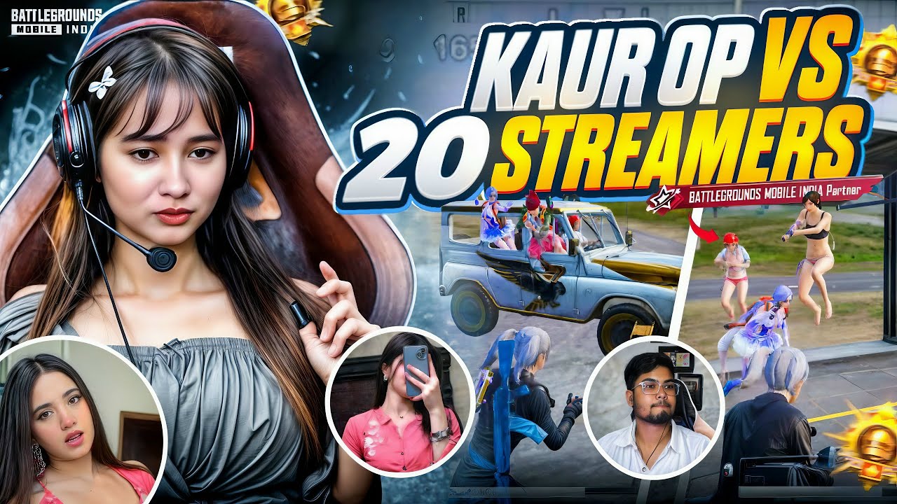 Kaur Op & 20+ Streamers Vs Youth Playz🔥 || 20+ Streamers Against Me🔥|| #bgmi @Youthplayz3 