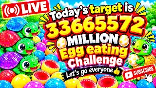 today targets 33665572 million egg eating challenges lets go everyone #shorts