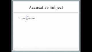 Accusative and Complementary Infinitive