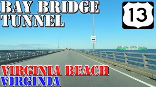 Chesapeake Bay Bridge Tunnel North - Underwater - Virginia Beach - 4K Infrastructure Drive