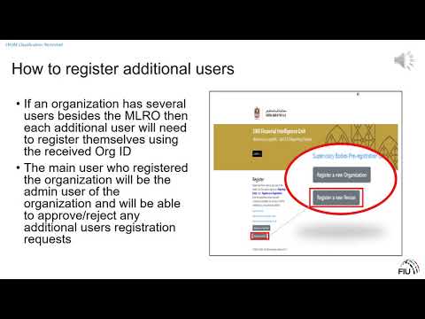 2 2 How to register on goAML as a Reporting Entity- 2-2  كيفية التسجيل في goAML كمنشأة مُبلغّة