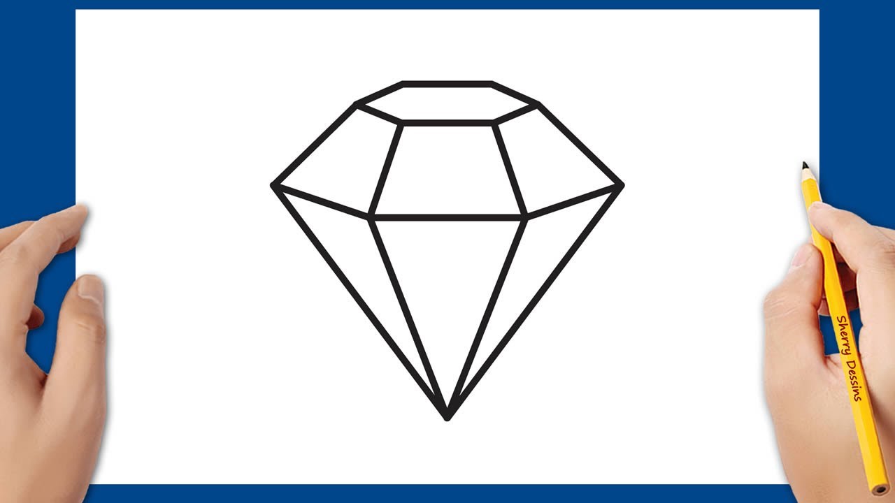 Как нарисовать алмаз поэтапно