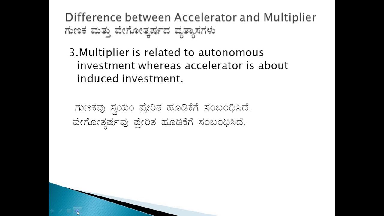 Difference between multiplier and Accelerator YouTube