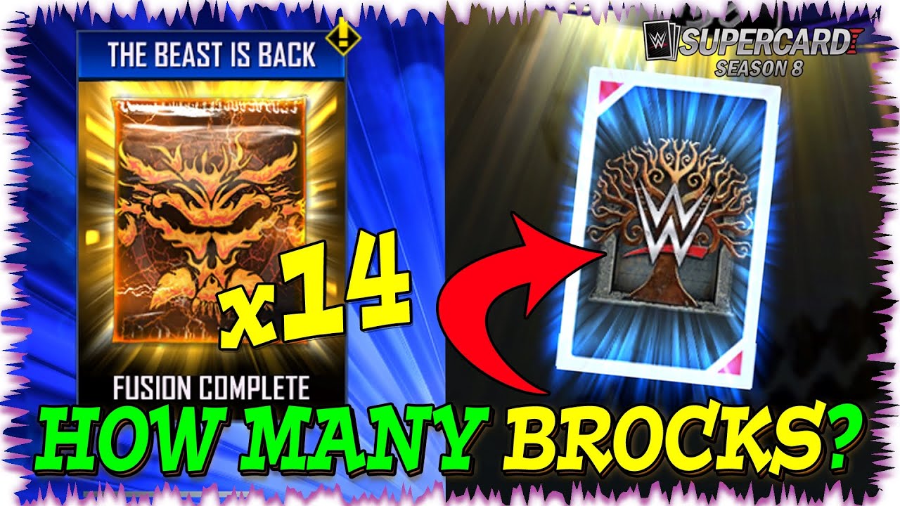 ALL 14 BEAST IS BACK FUSIONS!! How Many Remastered Brock Lesnars Did I Pull?? Pro? WWE SuperCard