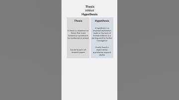 Thesis vs Hypothesis #hypothesis #thesis #research