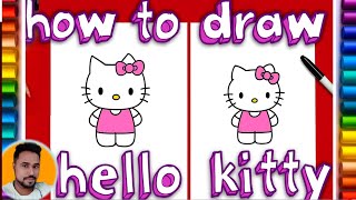 How to draw hello  kitty ( new lesson  with colour) #art