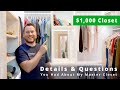 $1,000 DIY Built In Master Closet Details and Questions Answered | Woodworking Project