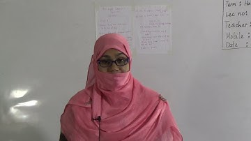 Class: Eight, Subject: Islam and Moral Education (Lecture- 09), Topic: Ch-2,  Exercise