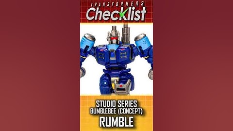 ✅ Transformers CHECKLIST: Studio Series PART 118 - Bumblebee (Concept Art) RUMBLE