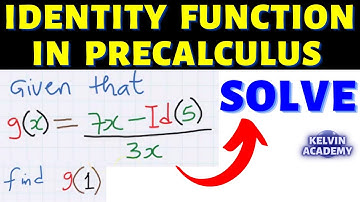 IDENTITY FUNCTION IN PRECALCULUS (WITH SOLVED PROBLEM)