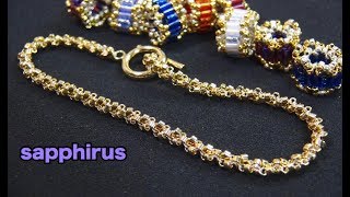:  2 How to make : Beaded chain bracelet with seed beads.