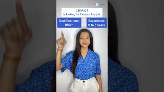 Genpact Finance Analyst | Finance Analyst Jobs for Freshers | #financeanalystjob