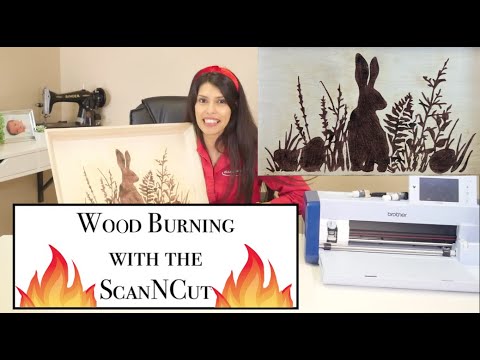 Wood Burning Using a Stencil - Scan N Cut - Create With Sue