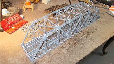 Assembling the Walthers arched Pratt truss bridge
