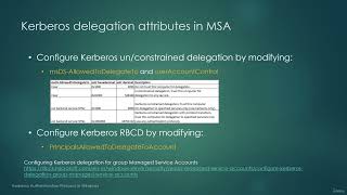 (34)  Kerberos delegation and Managed Service Accounts